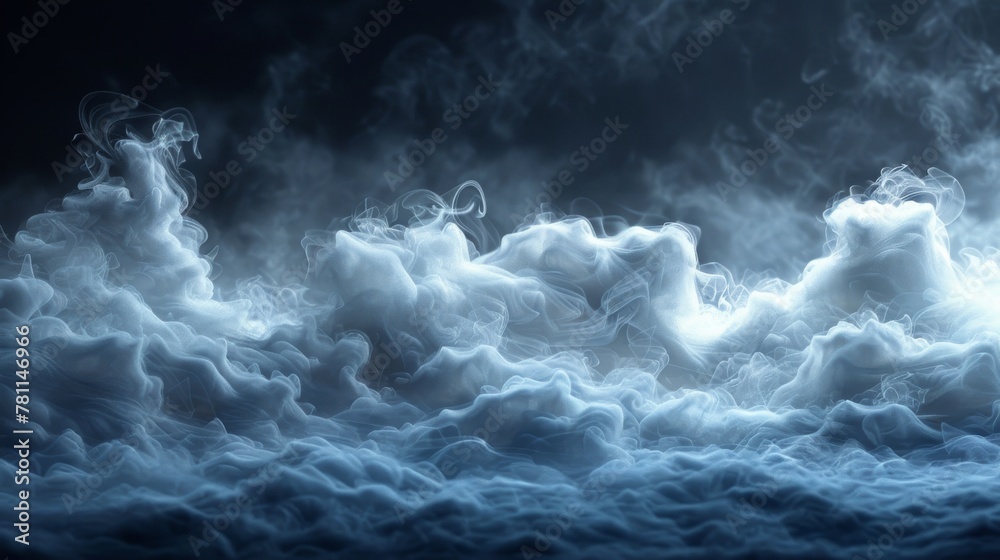 Poster cloud of realistic smoke. smoke streaming from burning objects. fog effect. white steam, mist. moder
