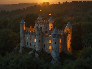 Fototapeta premium old castle in the night