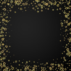 Gold sparkling star confetti. - 781150980