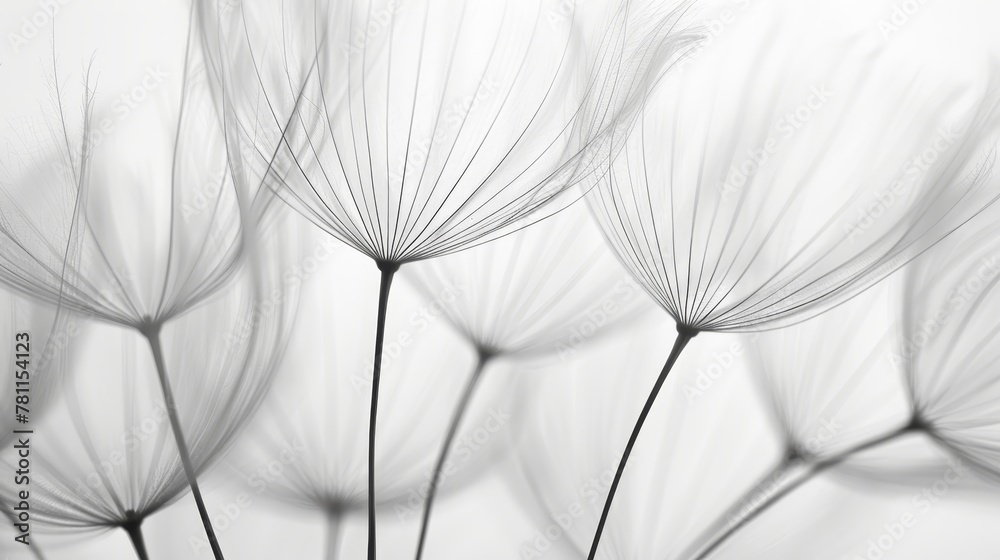 Poster abstract dandelion flower background, close-up with soft focus