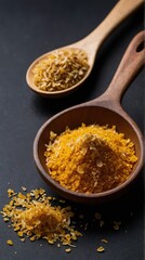 Asafoetida (Hing) on a black background.