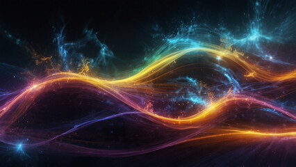 Technology particle abstract background