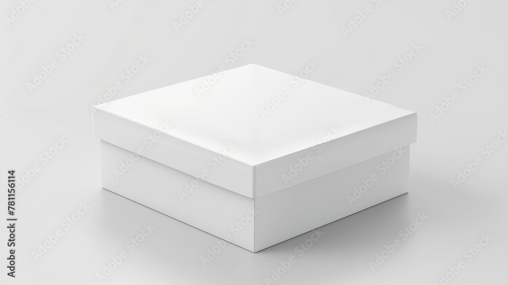 Poster isolated white box with a blank interior. illustration in modern format