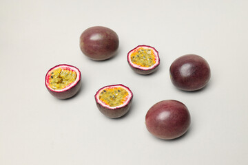 Concept of delicious and juicy exotic fruit - passion fruit