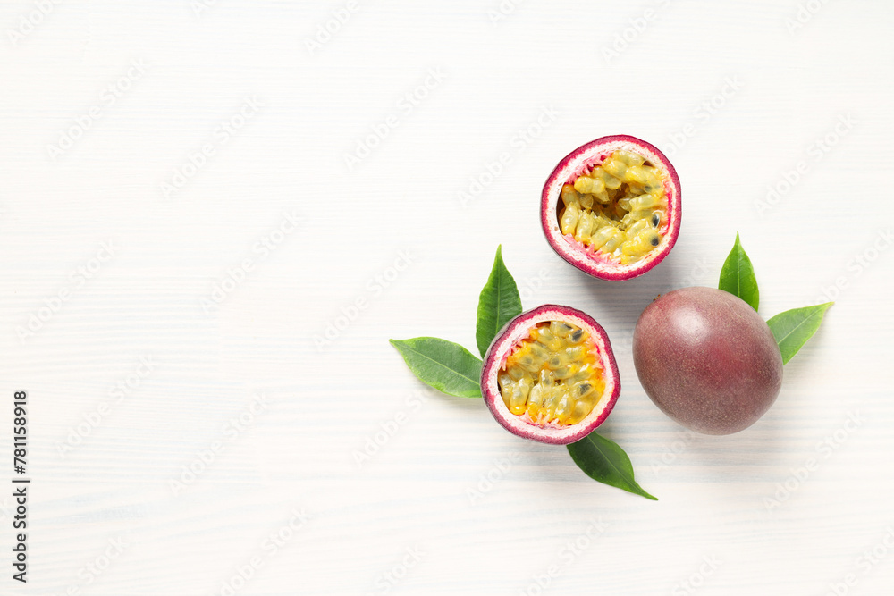 Sticker Concept of delicious and juicy exotic fruit - passion fruit