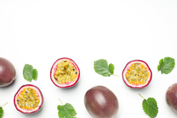 Concept of delicious and juicy exotic fruit - passion fruit