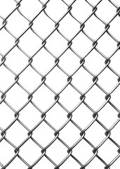 Fototapeta premium Decorative wire mesh of fence isolated on white background