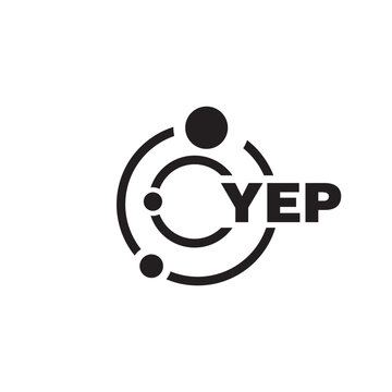 YEP letter logo design on white background. YEP logo. YEP creative initials letter Monogram logo icon concept. YEP letter design