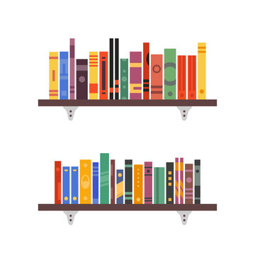 two bookshelves icon for children public library