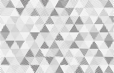 Halftone vector background. Monochrome halftone pattern. Abstract geometric dots background. Pop Art comic gradient black white texture. Design for presentation banner, poster, flyer, business card.