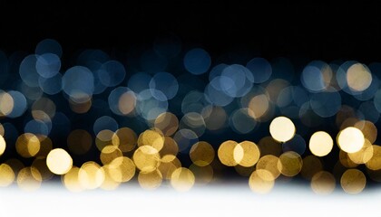 abstract blue and yellow sky with bokeh lights isolated on white and transparent background png
