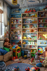 Fototapeta premium A child's room filled with toys