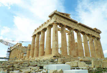 Incredible Parthenon Ancient Greek Temple, an Iconic Sanctuary on the Acropolis of Athens, Greece