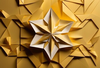 AI generated illustration of A festive origami paper Christmas star
