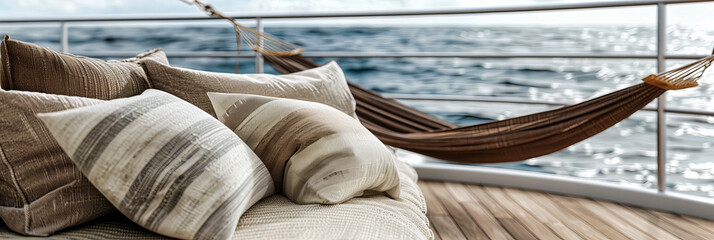 Elegant Yachting Summer, Wooden Deck Views of the Mediterranean, Showcasing Natures Majestic Beauty