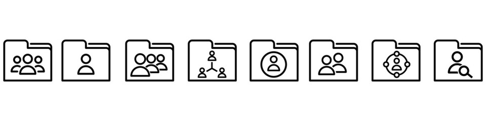 Users icon vector set. Data archive illustration sign collection. Database symbol. User data logo.
