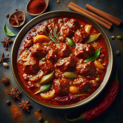 Delicious Indian food Rogan Josh