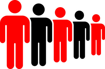 People icon. Group of people icons collection. People group icon. Team of worker. User profile symbol. Group of people or group of users. Persons symbol. Vector.