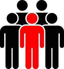 People icon. Group of people icons collection. People group icon. Team of worker. User profile symbol. Group of people or group of users. Persons symbol. Vector.