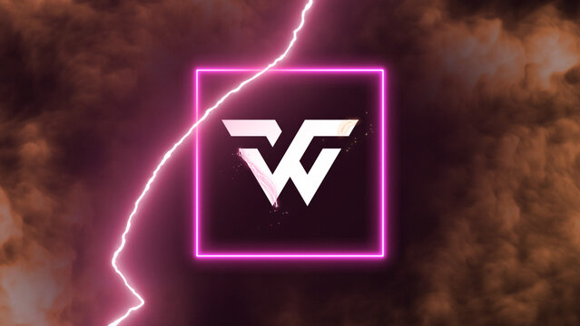 Neon Shape Clouds Electric Lightning 4k 1:1 16:9 9:16 Logo Reveal