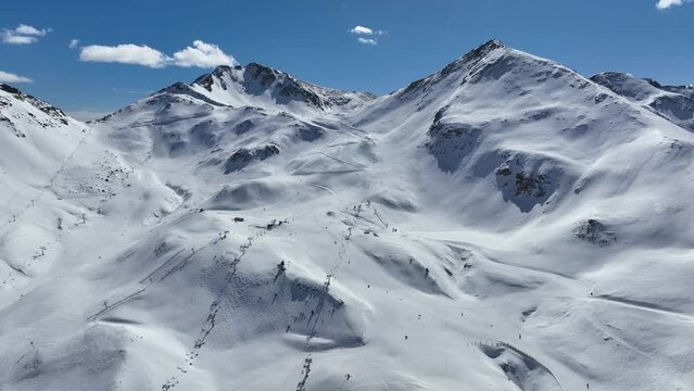 Aerial view of Boi Ta&uuml;ll. Drone footage of catalan pyrenees.