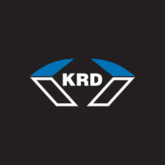 KRD letter logo design on white background. KRD logo. KRD creative initials letter Monogram logo icon concept. KRD letter design
