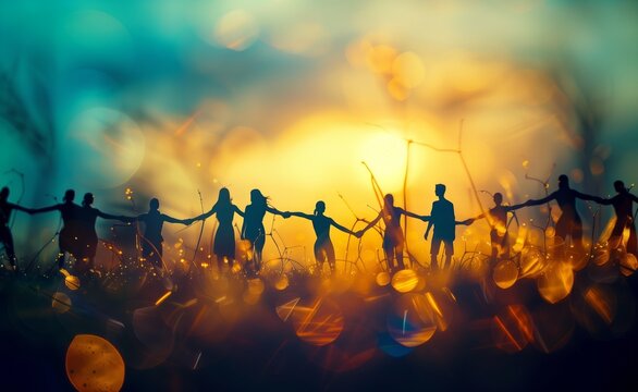 creative banner depicitng teamwork, corporate concept