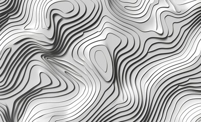 Vector Abstract Background with Wavy Gray and White Lines: Design Cover and Poster Illustration