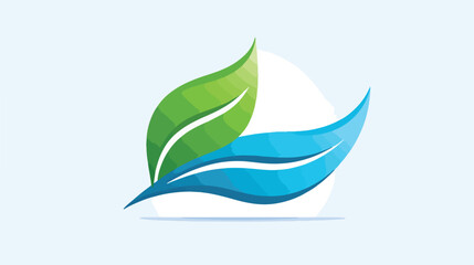 Fototapeta na wymiar Home leaf vector logo design. Fresh home icon with