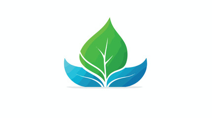 Home leaf vector logo design. Fresh home icon with