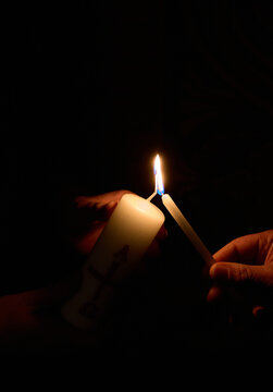 Religion: Lighting the Paschal candle
