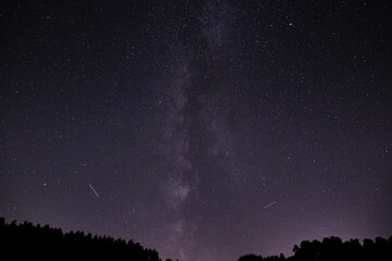 Fototapeta na wymiar Beautiful view of the starry sky at night.