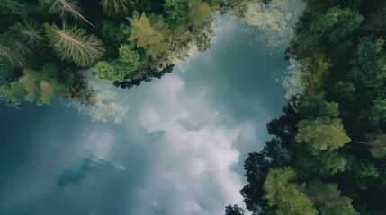 Lake's Eye View: Nature's Canvas