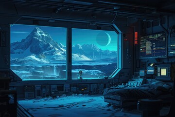 Subzero Sanctuary: Interior Shot of an Alien Outpost