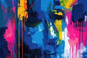 Emotional Depth in Vibrant Abstract Art