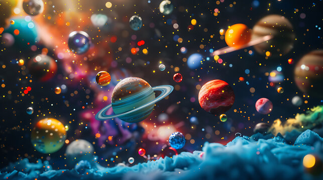 a picture of planets and the sun