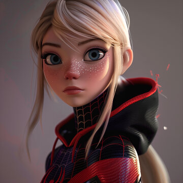 gwen stacy spiderverse 3D