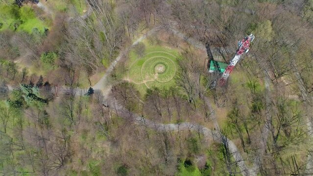Adam Mickiewicz Mound Sanok Kopiec Aerial View Poland