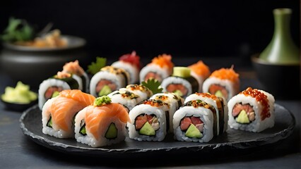 sushi on a plate