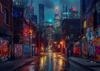 Cityscape chic: vibrant urban backgrounds capturing the essence of metropolitan life