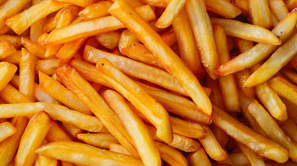 Fries background. Tasty and crispy fries.