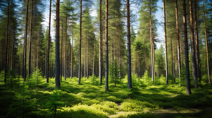 Obraz premium trees in the woods.