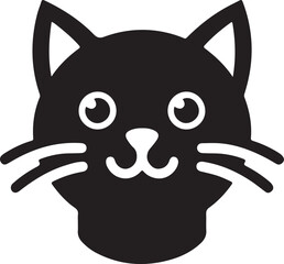 Best Cat Head, Vector, Silhouette, Illustration, 
