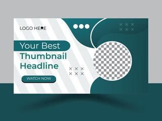 elegant youtube thumbnail design template.