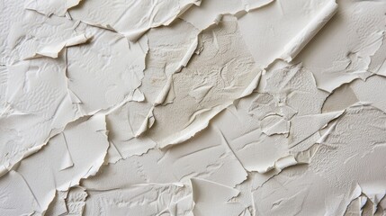 Cracked white paint texture on wall