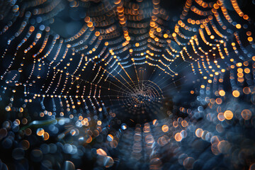 An image of a spider's web that, upon closer inspection, reveals it to be a detailed map of the star