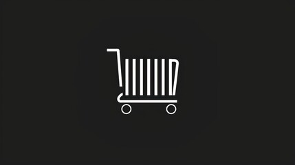A dynamic logo incorporating a stylized barcode that cleverly transforms into a shopping cart handle, symbolizing the seamless transition from product to purchase. The minimalist approach.