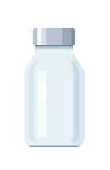 glass bottles isolated