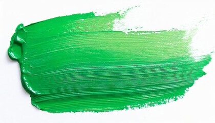 green stroke of paint texture isolated on white background , generated by AI