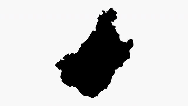 Animated map of Chagang in North Korea
